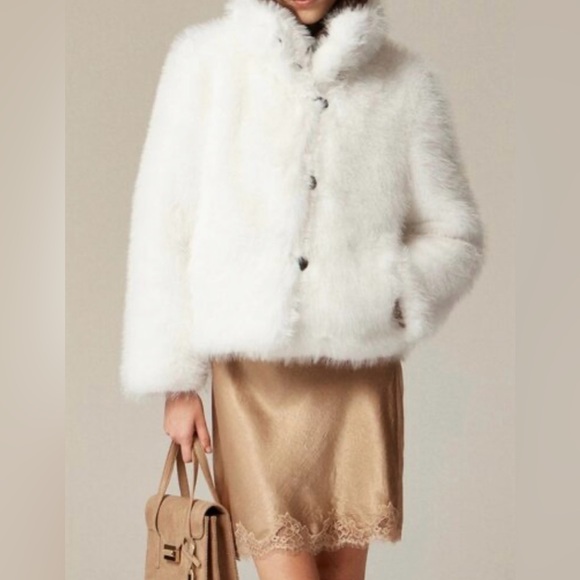 NWOT JCrew Collection faux-fur jacket - Picture 2 of 7